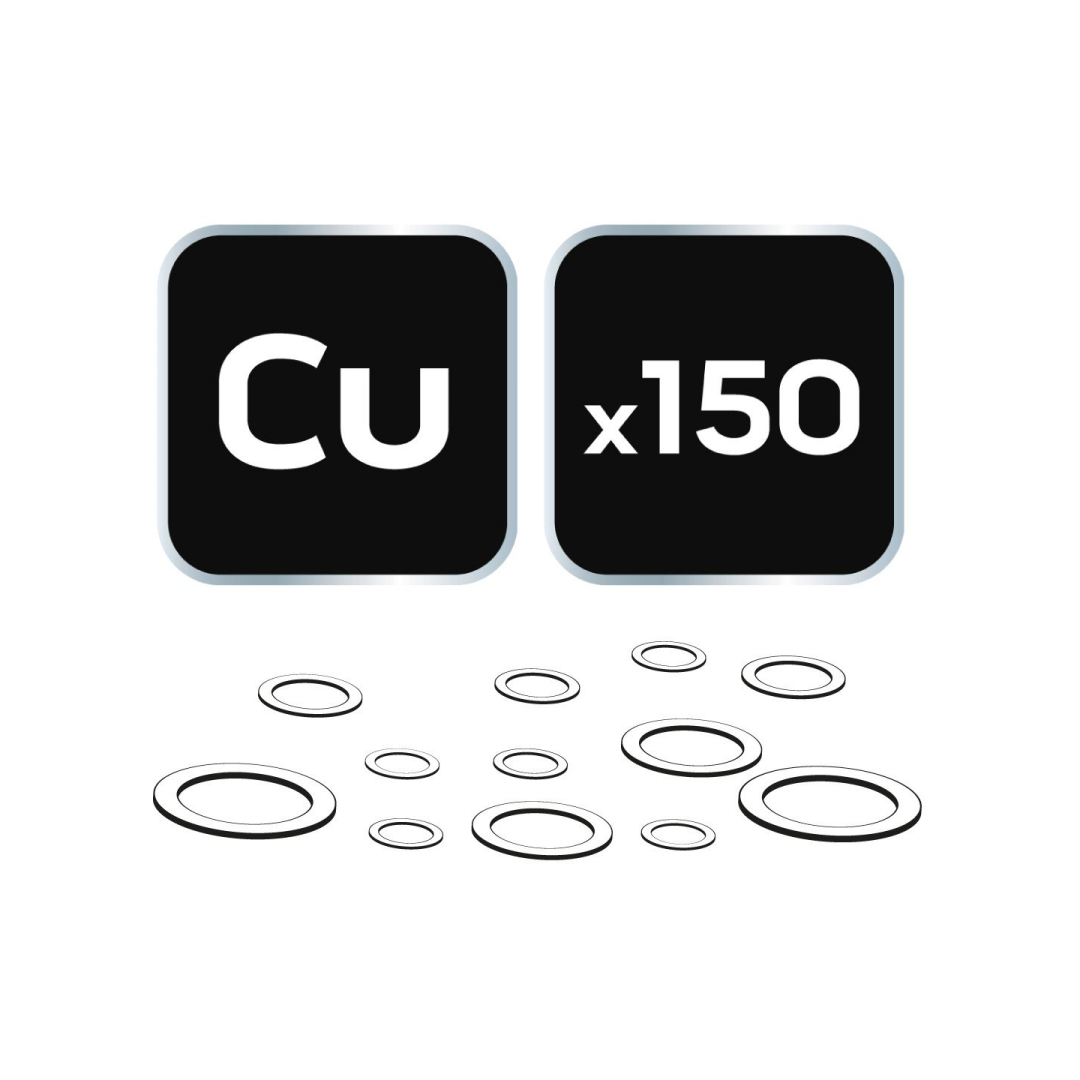 Varinės tarpinės, 150 vnt. rinkinys 6 Varinės tarpinės, 150 vnt. rinkinys 6