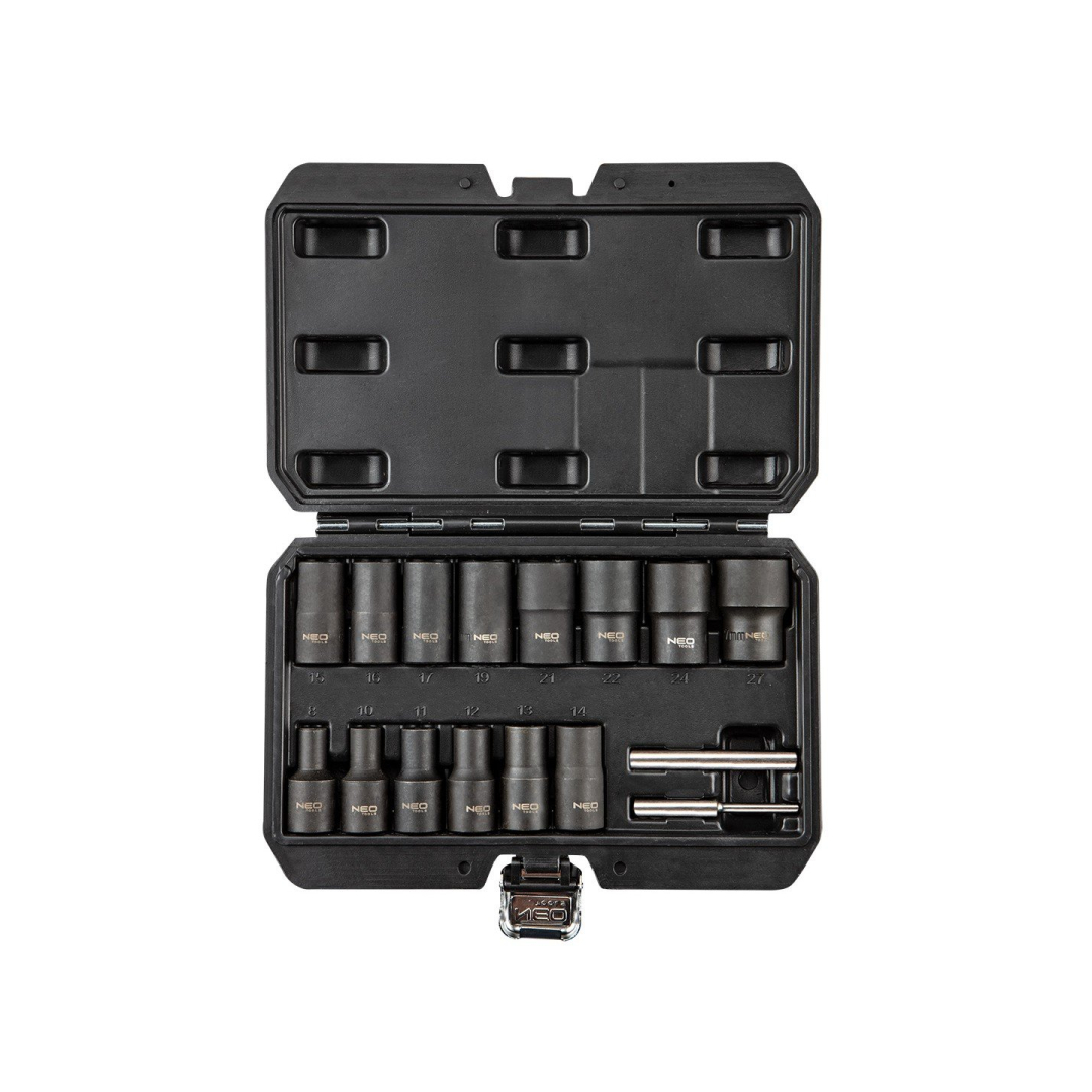 Varžtų ištraukimo lizdas, 1/2", 16 vnt. rinkinys