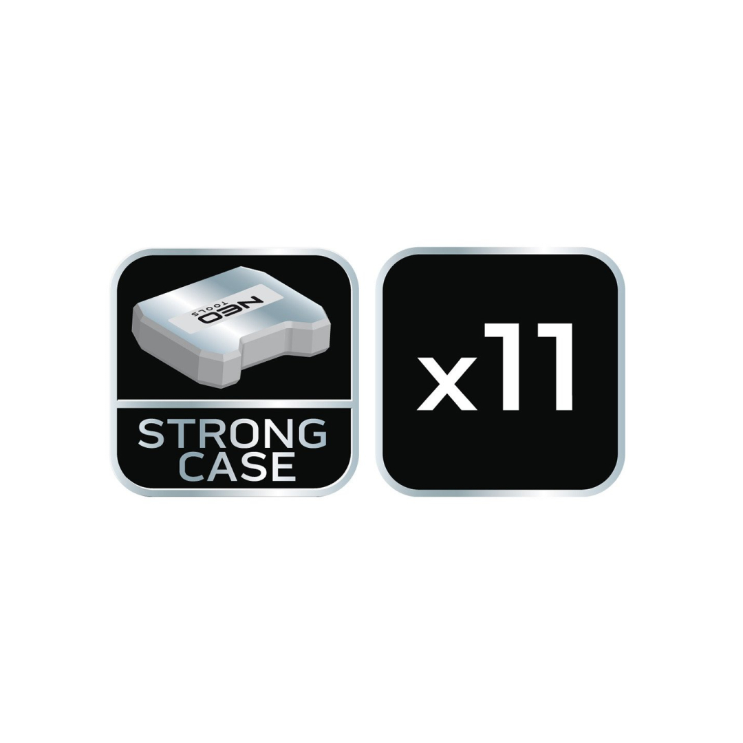 Varžtų ištraukimo lizdas (negilus), 11 vnt. rinkinys 8