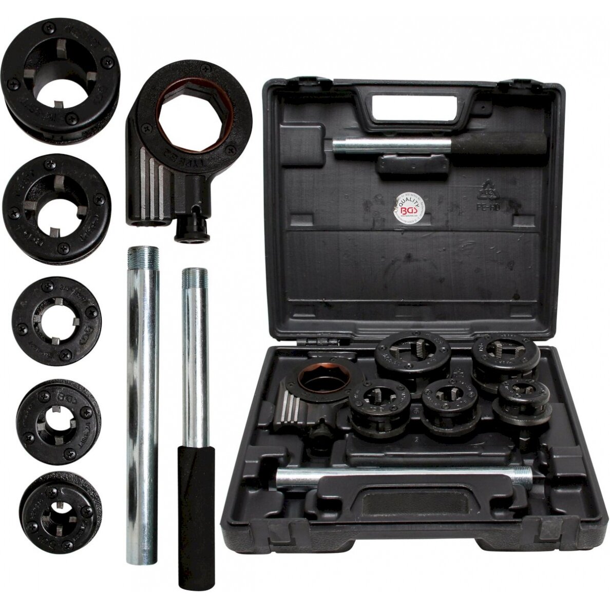 Vamzdžių sriegimo rinkinys | 3/8 "- 1.1/4" | 7 vnt. (1892) Vamzdžių sriegimo rinkinys | 3/8 "- 1.1/4" | 7 vnt. (1892)