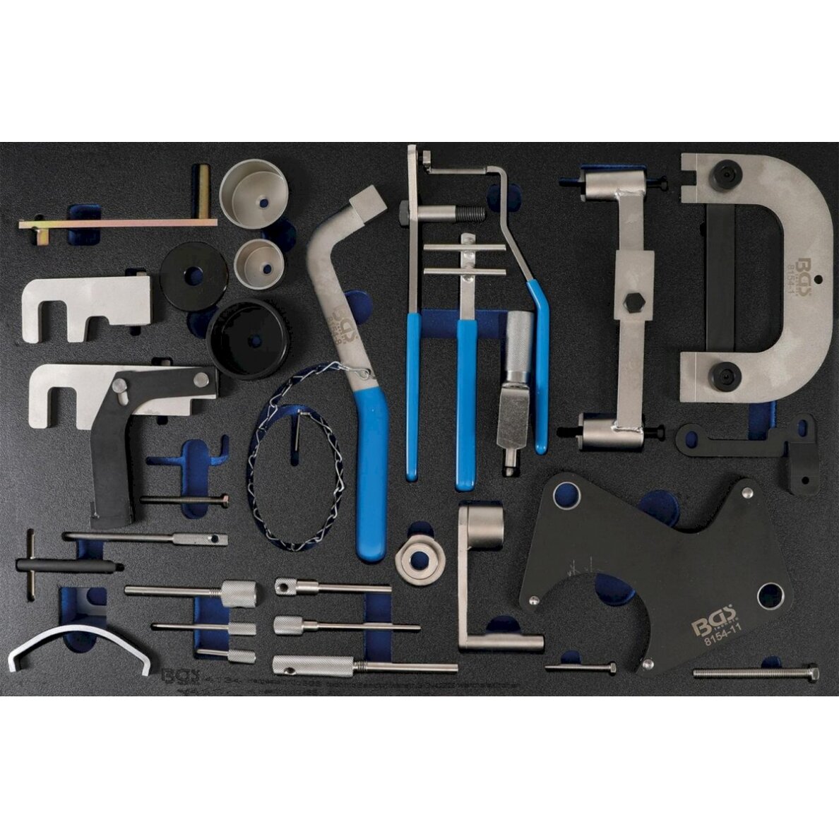 Variklio fiksavimo įrankių rinkinys | 3/3 įrankių dėklas | Renault, Nissan, Opel, Volvo (4134)