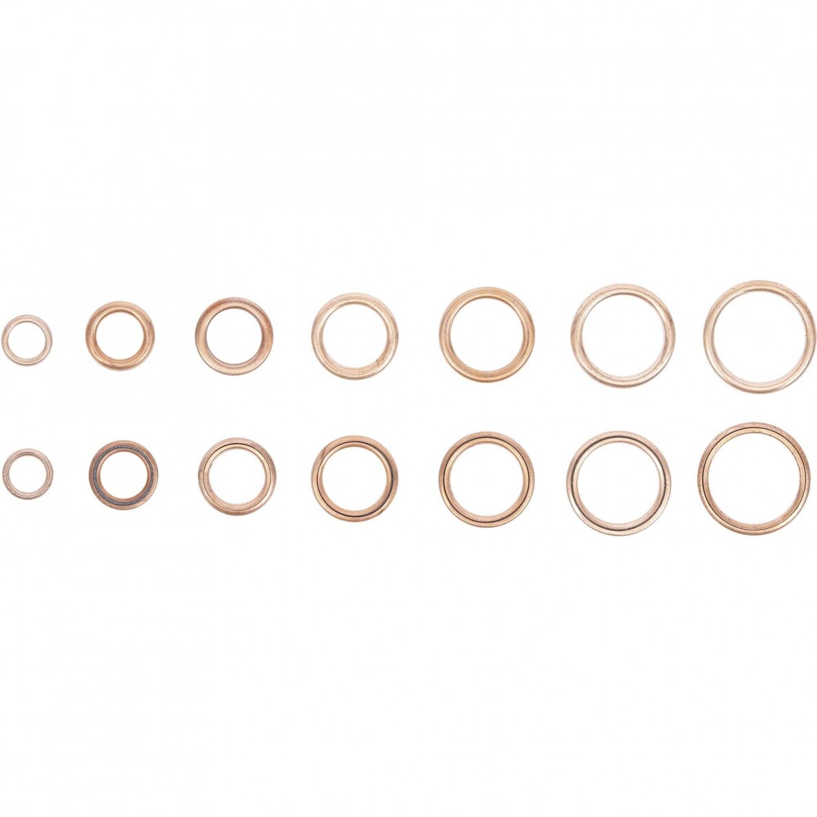 Varinių tarpinių įpresuotų guma rinkinys | Ø 6-20 mm | 95 vnt. (9313) 1