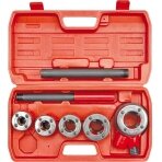 Vamzdinių sriegpjovių rinkinys su terkšle | 3/8"- 1 1/4" | 5 vnt. (55820)