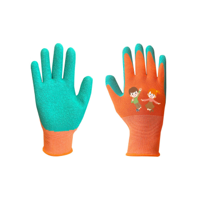 Vaikiškos darbinės pirštinės, poliesteris su latekso apvalkalu, 3 dydis Vaikiškos darbinės pirštinės, poliesteris su latekso apvalkalu, 3 dydis