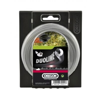 Valas trimeriui Oregon DUOLINE 2,4mm x 15m 1 Valas trimeriui Oregon DUOLINE 2,4mm x 15m 1