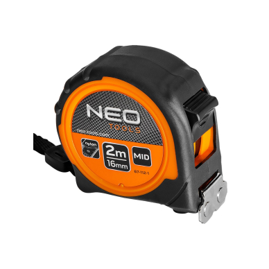 Valcuoto plieno ruletė 2 m x 16 mm, magnetas 6 Valcuoto plieno ruletė 2 m x 16 mm, magnetas 6