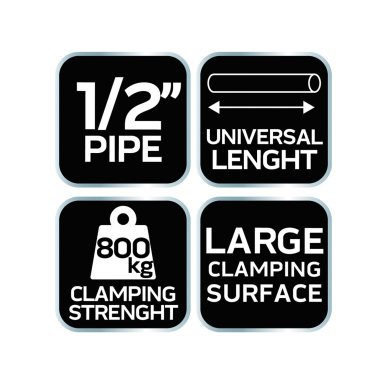 Vamzdžio spaustukas 1/2" 6 Vamzdžio spaustukas 1/2" 6