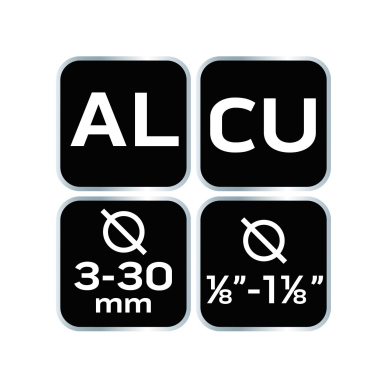 Vamzdžių pjaustytuvas 1/8-1,1/4" (3-30 mm) Cu-Al 7 Vamzdžių pjaustytuvas 1/8-1,1/4" (3-30 mm) Cu-Al 7