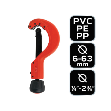 Vamzdžių pjaustytuvas 63 mm, PVC, PE, PP 7