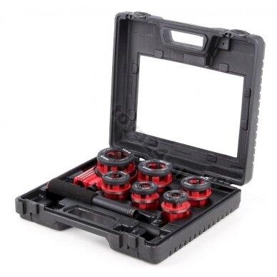 Vamzdžių sriegimo komplektas | su terkšle | 6 vnt. (YT-2900) Vamzdžių sriegimo komplektas | su terkšle | 6 vnt. (YT-2900)