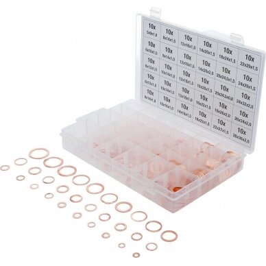 Varinių tarpinių rinkinys | 300 vnt (8142) Varinių tarpinių rinkinys | 300 vnt (8142)