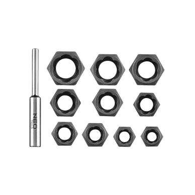 Varžtų ištraukimo lizdas (negilus), 11 vnt. rinkinys 1 Varžtų ištraukimo lizdas (negilus), 11 vnt. rinkinys 1