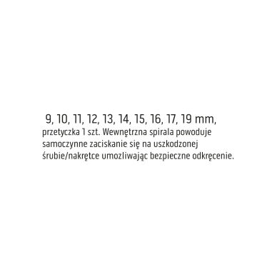 Varžtų ištraukimo lizdas (negilus), 11 vnt. rinkinys 7