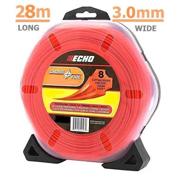 Valas nailoninis ECHO "Cross Fire", 3,0 mm x 28 m Valas nailoninis ECHO "Cross Fire", 3,0 mm x 28 m