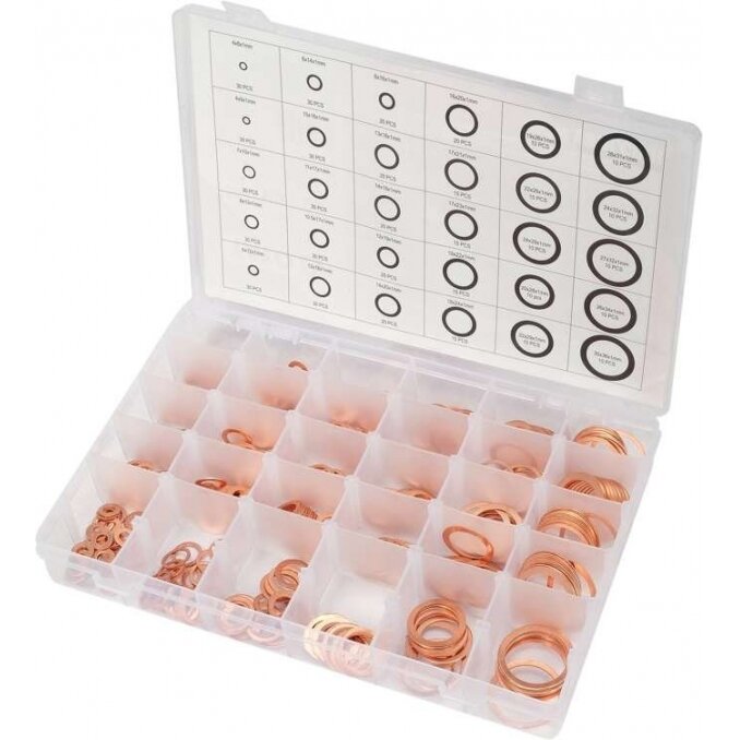 Varinių tarpinių rinkinys | 300 vnt. (YT-068711) Varinių tarpinių rinkinys | 300 vnt. (YT-068711)