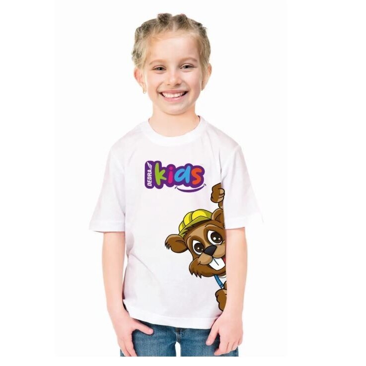 Vaikiški marškinėliai DEDRA BH5TKB-4, balti, 100% medvilnė Vaikiški marškinėliai DEDRA BH5TKB-4, balti, 100% medvilnė