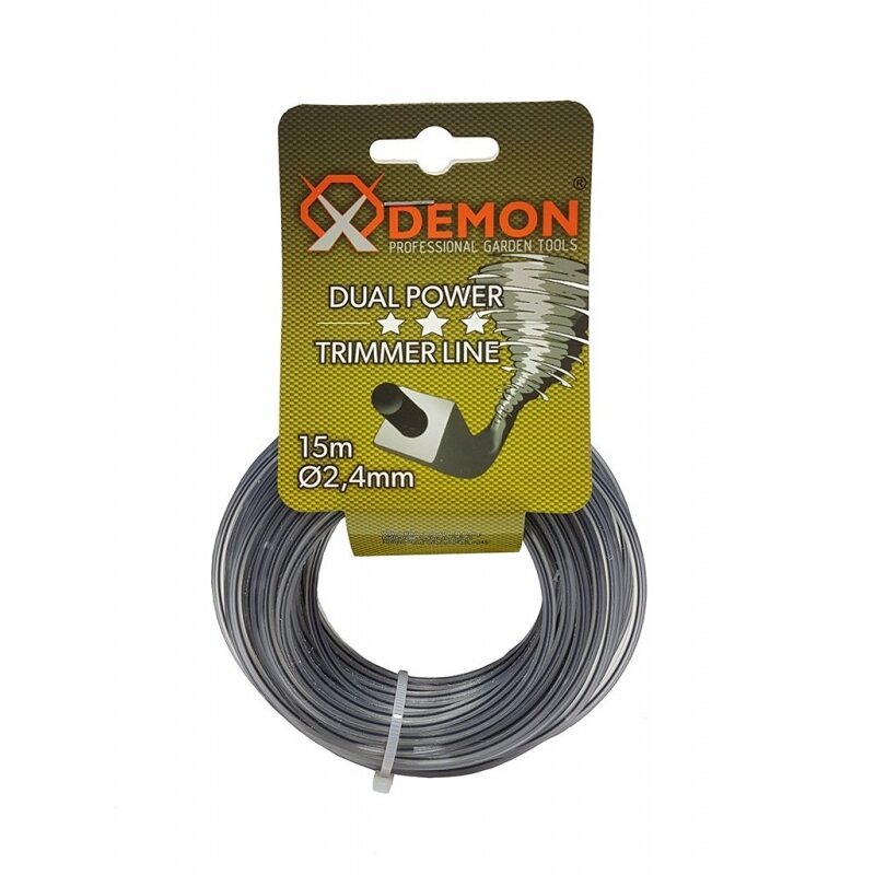 Valas žolei trimeriams | kvadratinis / sustiprintas | 2.4 mm x 15 m (M830831) Valas žolei trimeriams | kvadratinis / sustiprintas | 2.4 mm x 15 m (M830831)