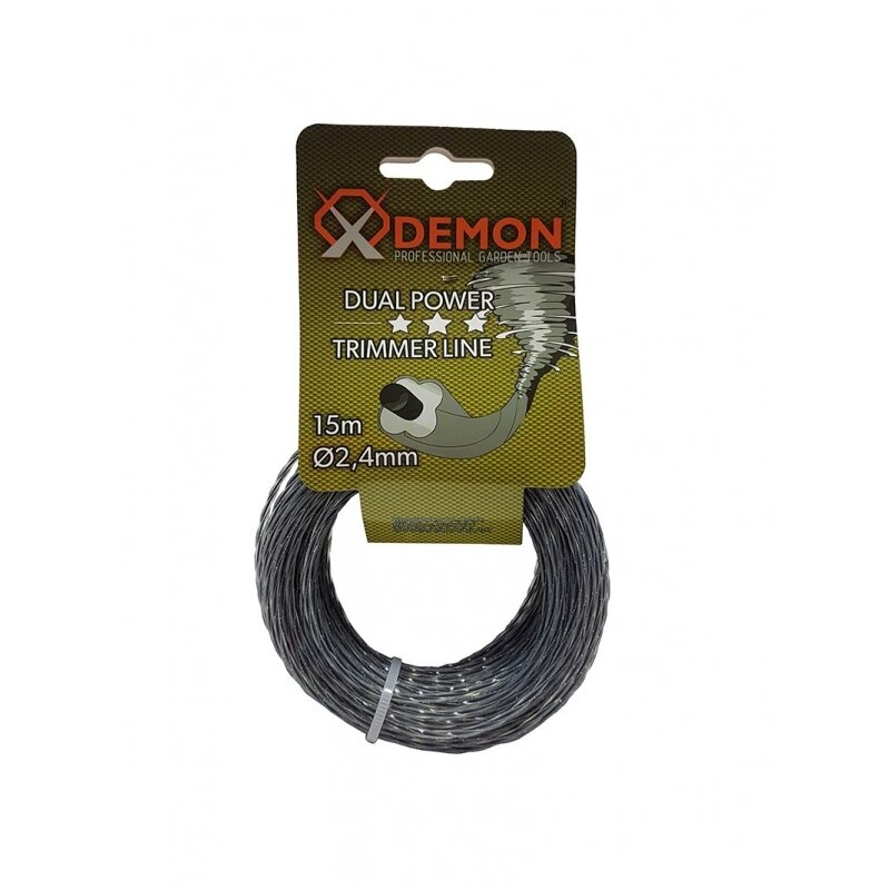 Valas žolei trimeriams | pintas / sustiprintas / suktas | 2.4 mm x 15 m (M830832)