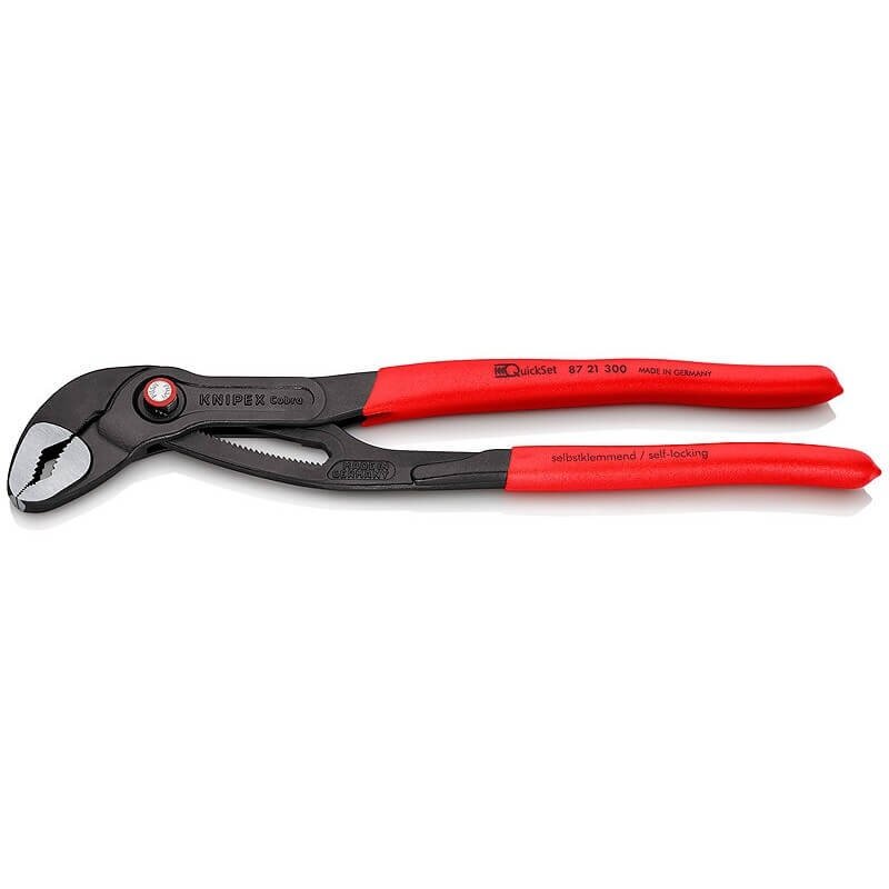 Vamzdinės replės Cobra QuickSet KNIPEX 8721, 300mm Vamzdinės replės Cobra QuickSet KNIPEX 8721, 300mm