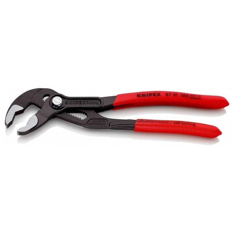 Vamzdinės replės KNIPEX Cobra 8701180SB 180mm 1 Vamzdinės replės KNIPEX Cobra 8701180SB 180mm 1