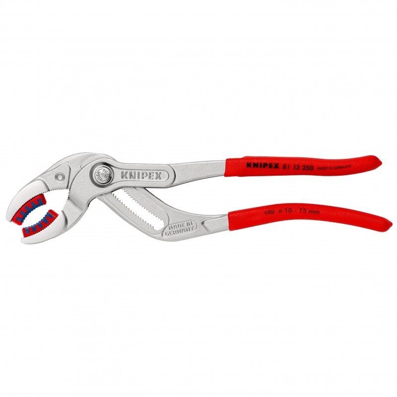 Vamzdinės replės su plastikinėmis žiaunomis KNIPEX 8113250 Vamzdinės replės su plastikinėmis žiaunomis KNIPEX 8113250