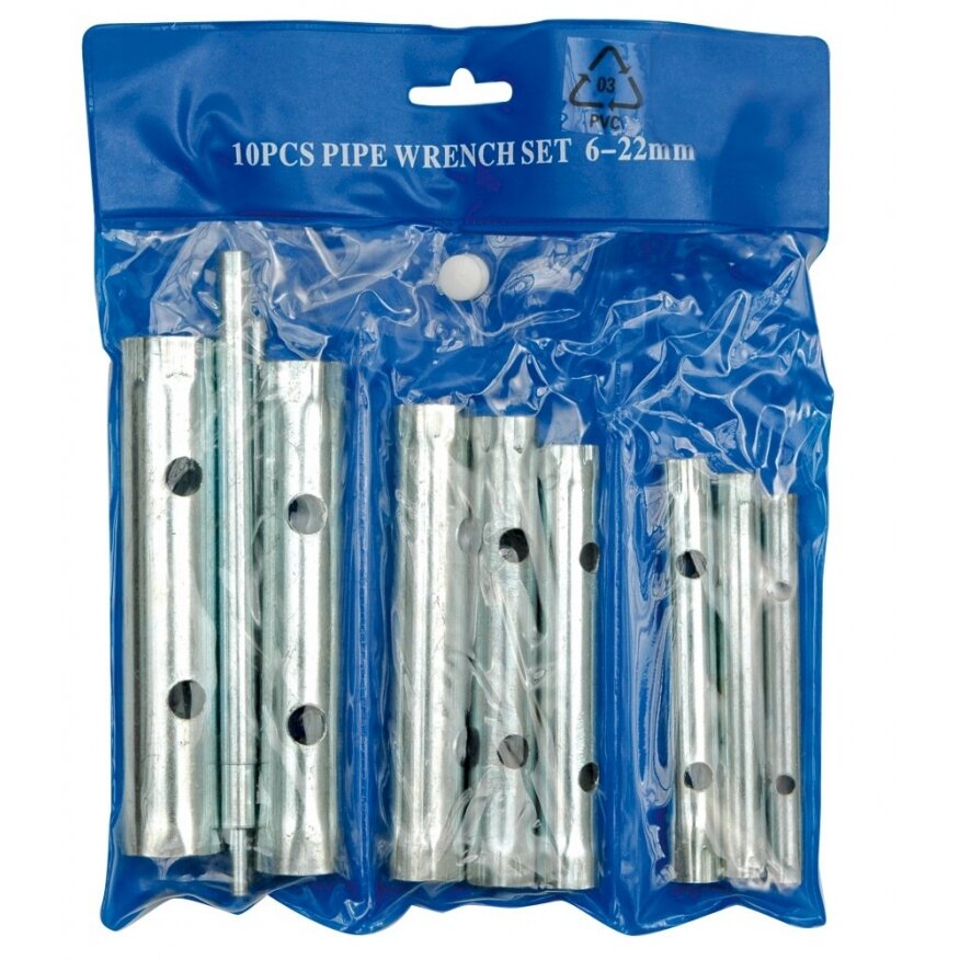 Vamzdinių raktų komplektas | 6x7-20x22 mm | 10 vnt (52900) Vamzdinių raktų komplektas | 6x7-20x22 mm | 10 vnt (52900)
