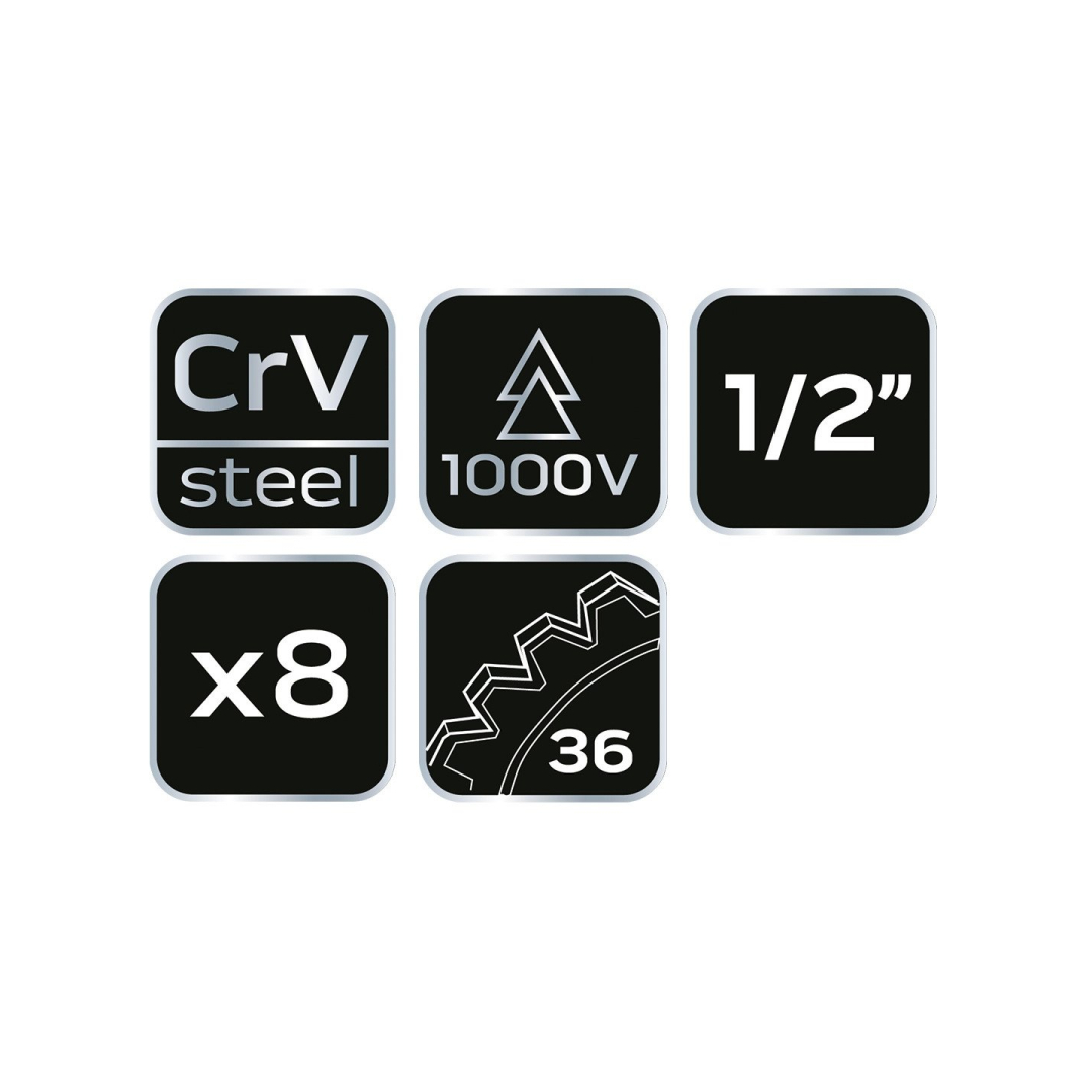 VDE lizdų rinkinys, 8 vnt. 4 VDE lizdų rinkinys, 8 vnt. 4