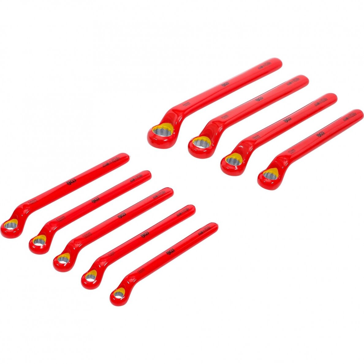 VDE žiedinių veržliarakčių rinkinys | gilus poslinkis | 10 - 24 mm | 9 vnt. (72035) 2