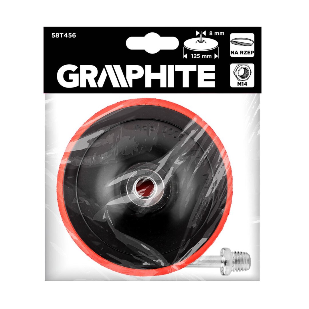 Velcro diskas 125 mm x 8 mm, m14 sriegis + 8 mm blokas 1