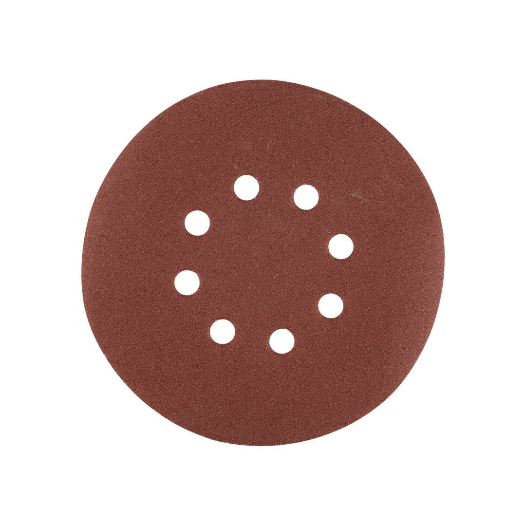 „Velcro“ šlifavimo diskai 150 mm, P150, 5 vnt, su 8 skylėmis 4