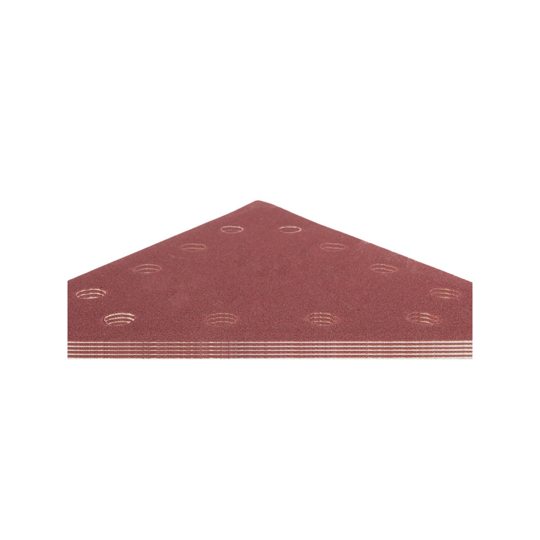 Velcro šlifavimo popierius K120, trikampis su 12 skylių, 5vnt šlifuokliui 59G264 5