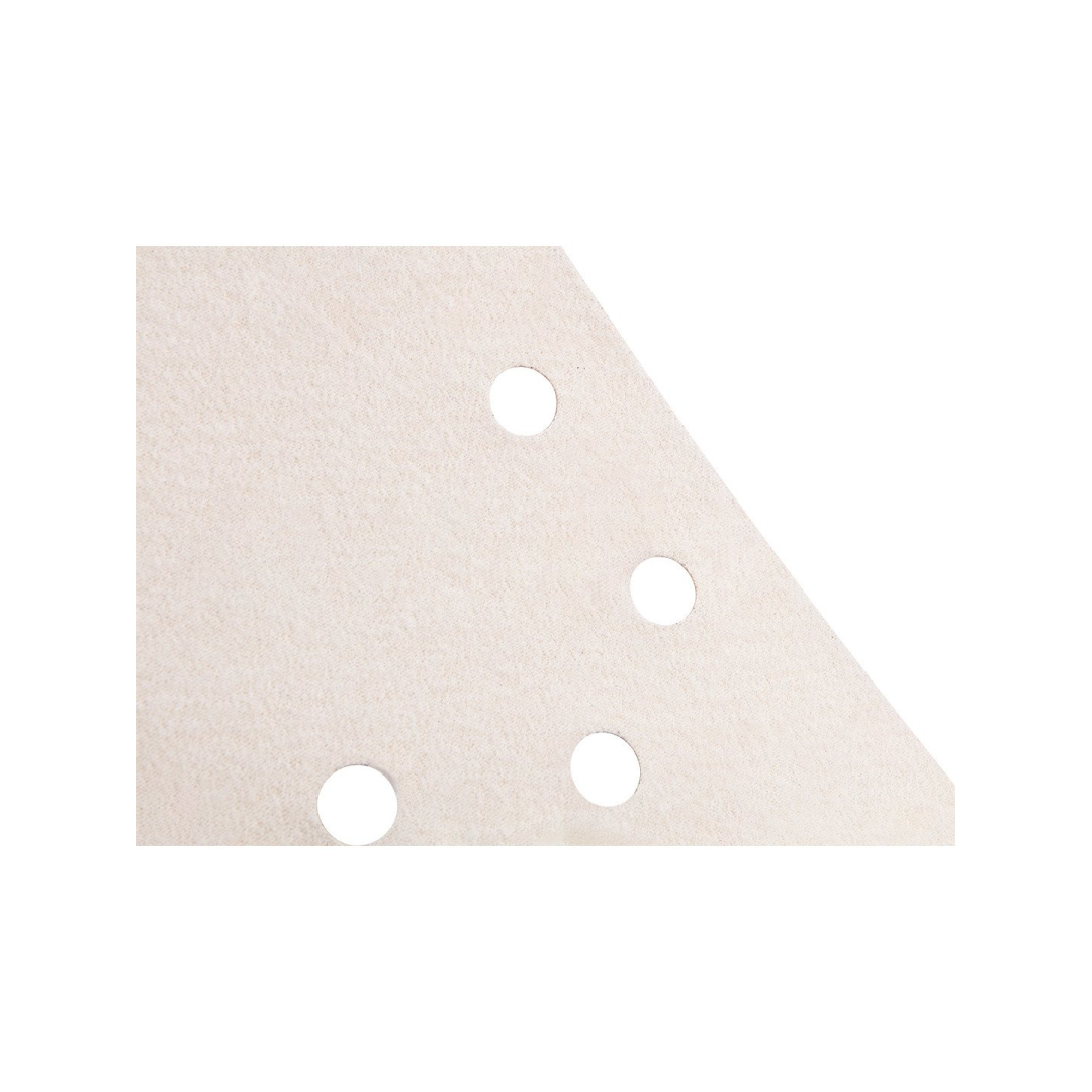 Velcro šlifavimo popierius K120, trikampis su 12 skylių, 5vnt šlifuokliui 59G264 7
