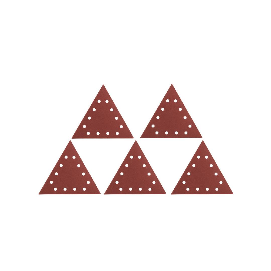 Velcro šlifavimo popierius K180, trikampis su 12 skylių, 5vnt šlifuokliui 59G264 6