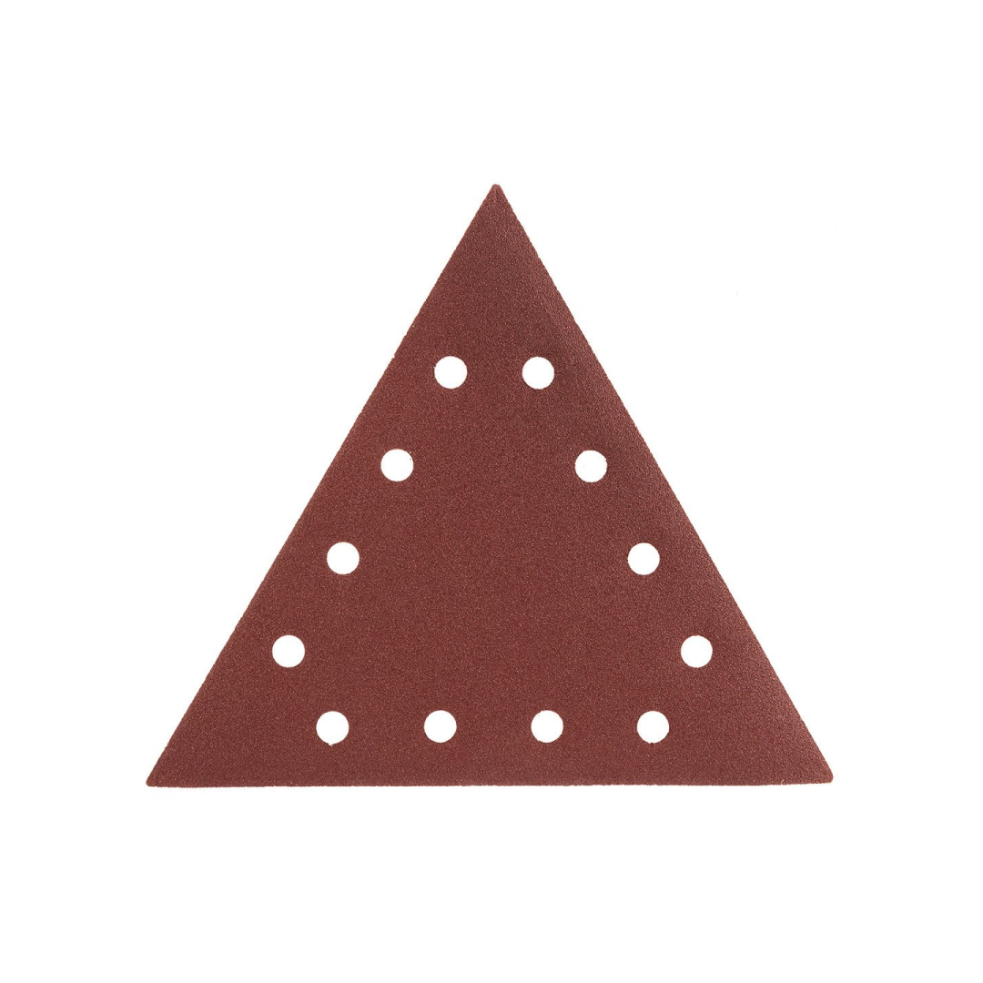 Velcro šlifavimo popierius K80, trikampis su 12 skylių, 5vnt šlifuokliui 59G264 3