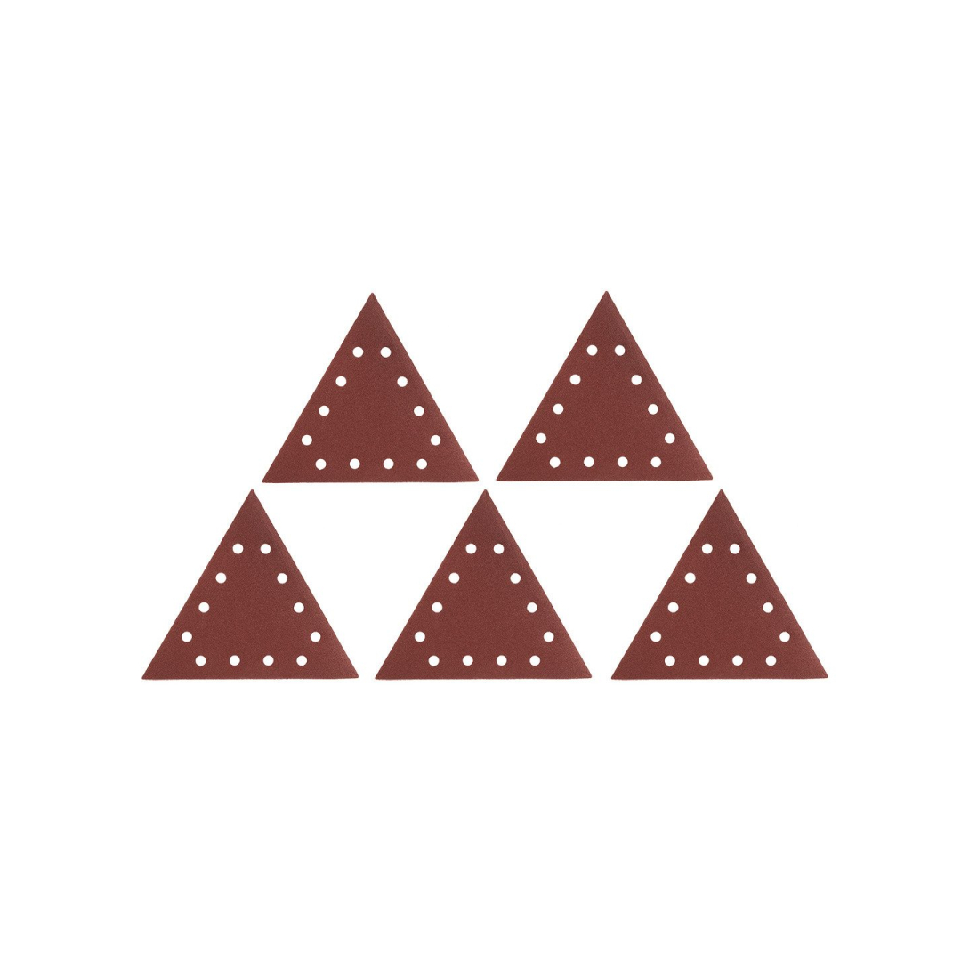 Velcro šlifavimo popierius K80, trikampis su 12 skylių, 5vnt šlifuokliui 59G264 6