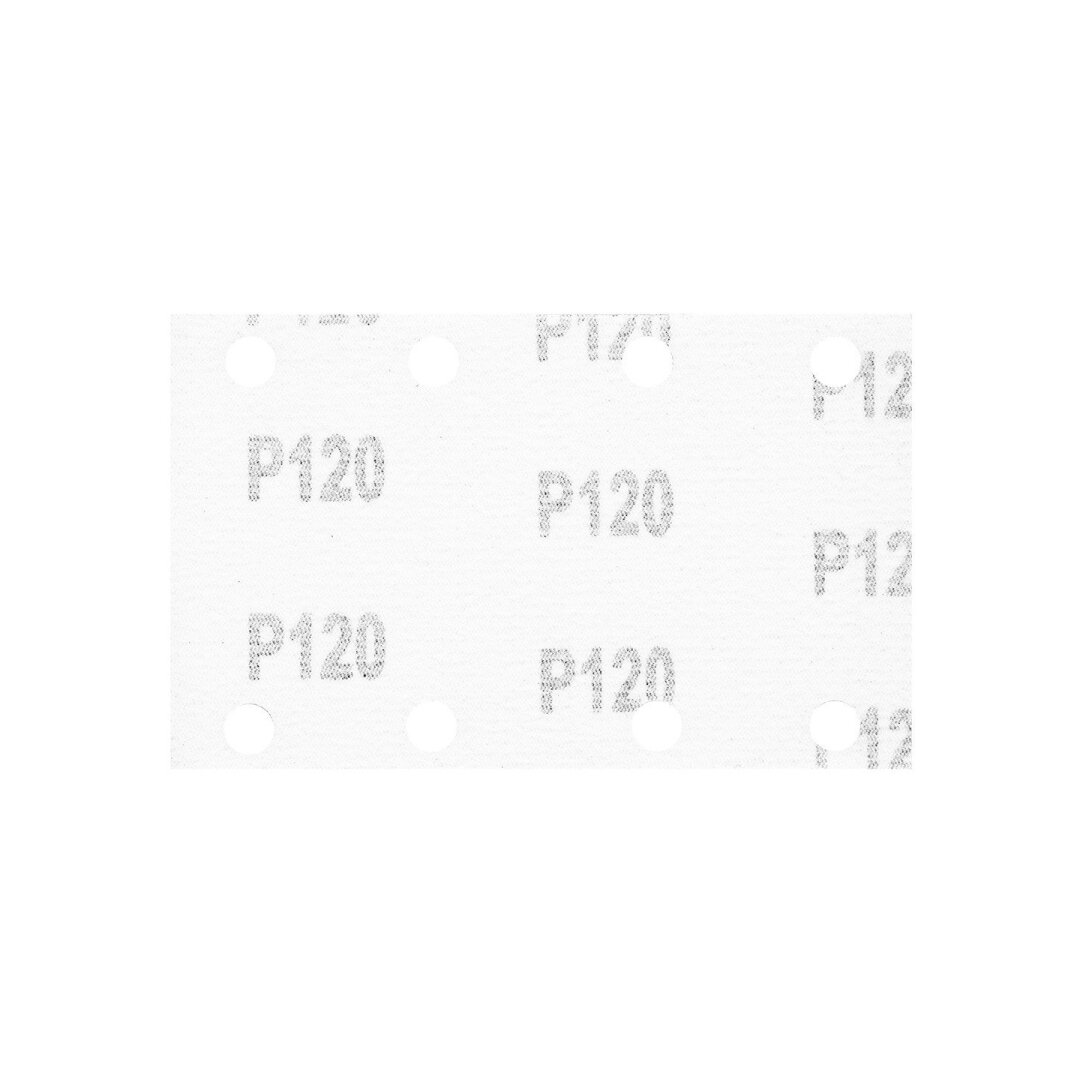 „Velcro“ šlifavimo popierius, stačiakampis 80 x 130 mm, P120, 5 vnt, su 8 skylėmis 04-623 3 „Velcro“ šlifavimo popierius, stačiakampis 80 x 130 mm, P120, 5 vnt, su 8 skylėmis 04-623 3