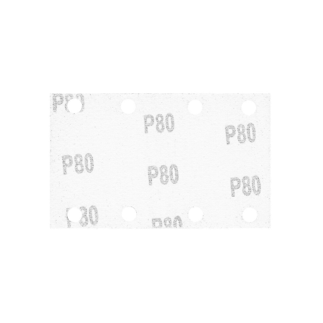 „Velcro“ šlifavimo popierius, stačiakampis 80 x 130 mm, P800, 5 vnt, su 8 skylėmis 04-623 3
