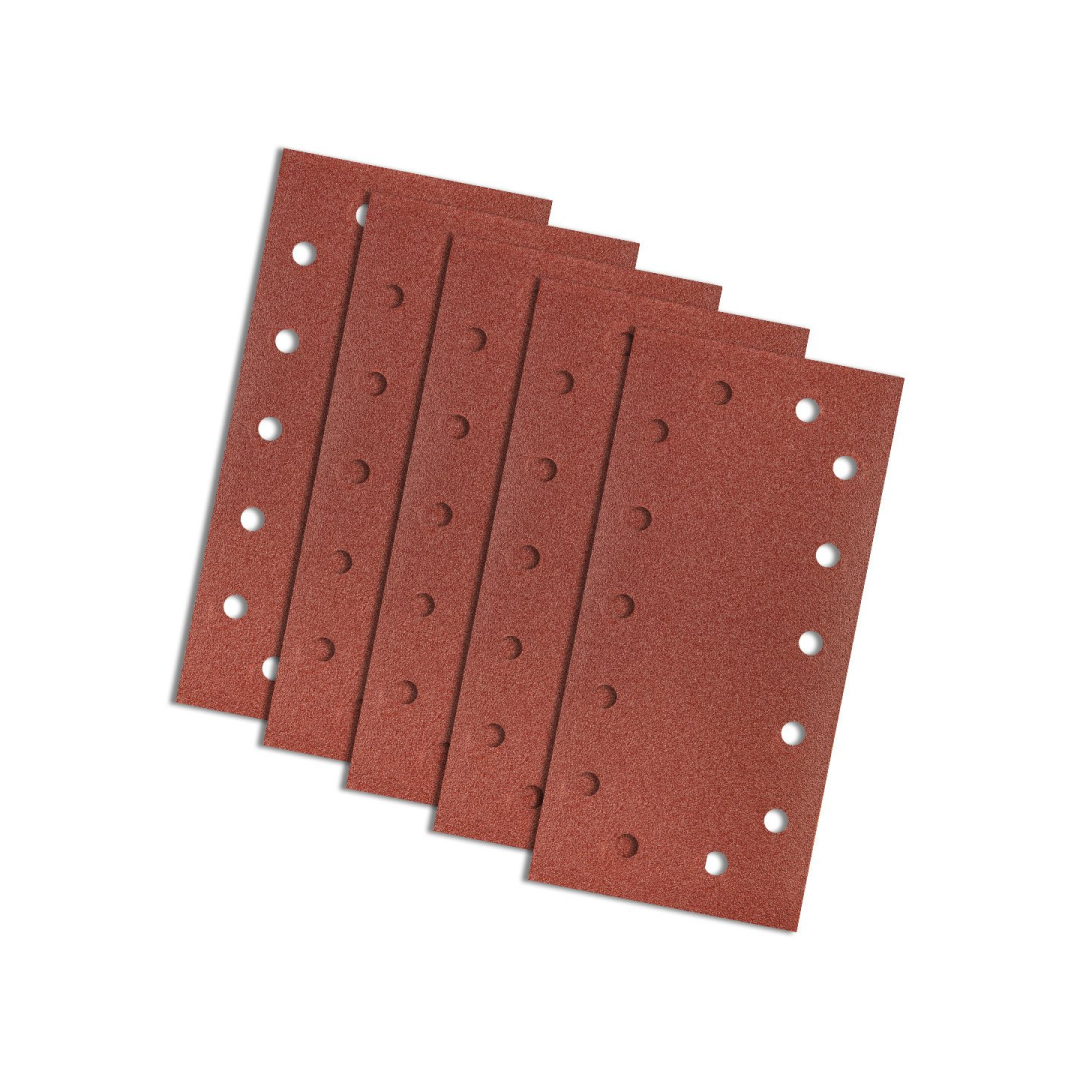 Velcro švitrinis popierius 115 x 230 mm, K100, 5 vnt., su skylutėmis 1 Velcro švitrinis popierius 115 x 230 mm, K100, 5 vnt., su skylutėmis 1