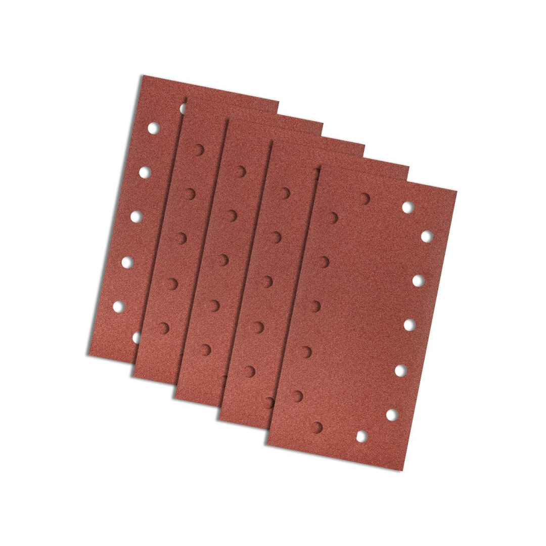 Velcro švitrinis popierius 115 x 230 mm, K120, 5 vnt., su skylutėmis 1 Velcro švitrinis popierius 115 x 230 mm, K120, 5 vnt., su skylutėmis 1