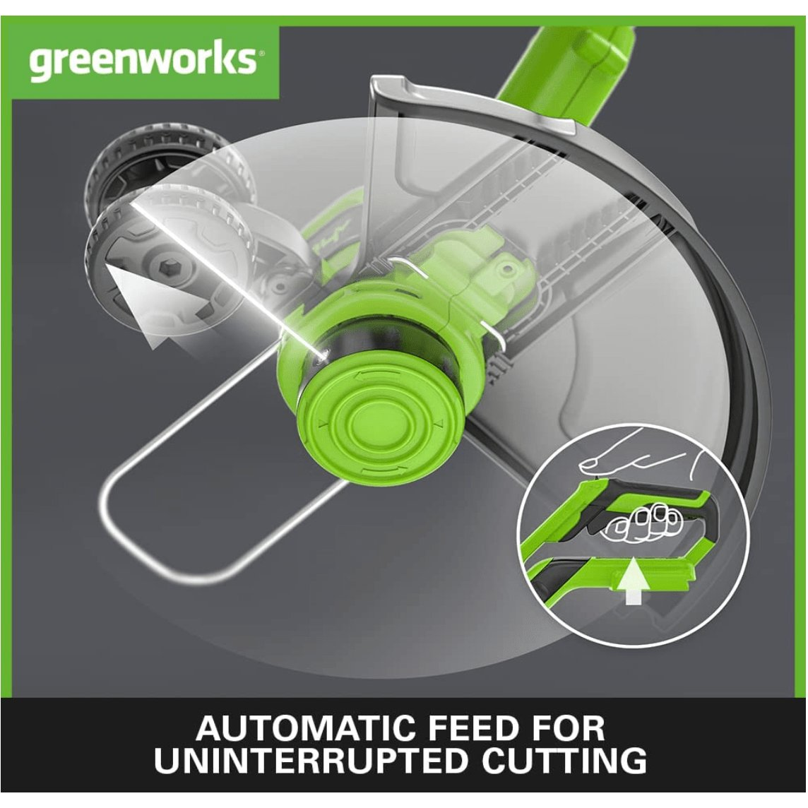 VEJAPJOVĖ SAVAEIGĖ + STYGINĖ ŽOLIAPJOVĖ LT33 Greenworks gd40lm46spk4+g40lt33, 46cm, 40V, 1X4Ah 10 VEJAPJOVĖ SAVAEIGĖ + STYGINĖ ŽOLIAPJOVĖ LT33 Greenworks gd40lm46spk4+g40lt33, 46cm, 40V, 1X4Ah 10