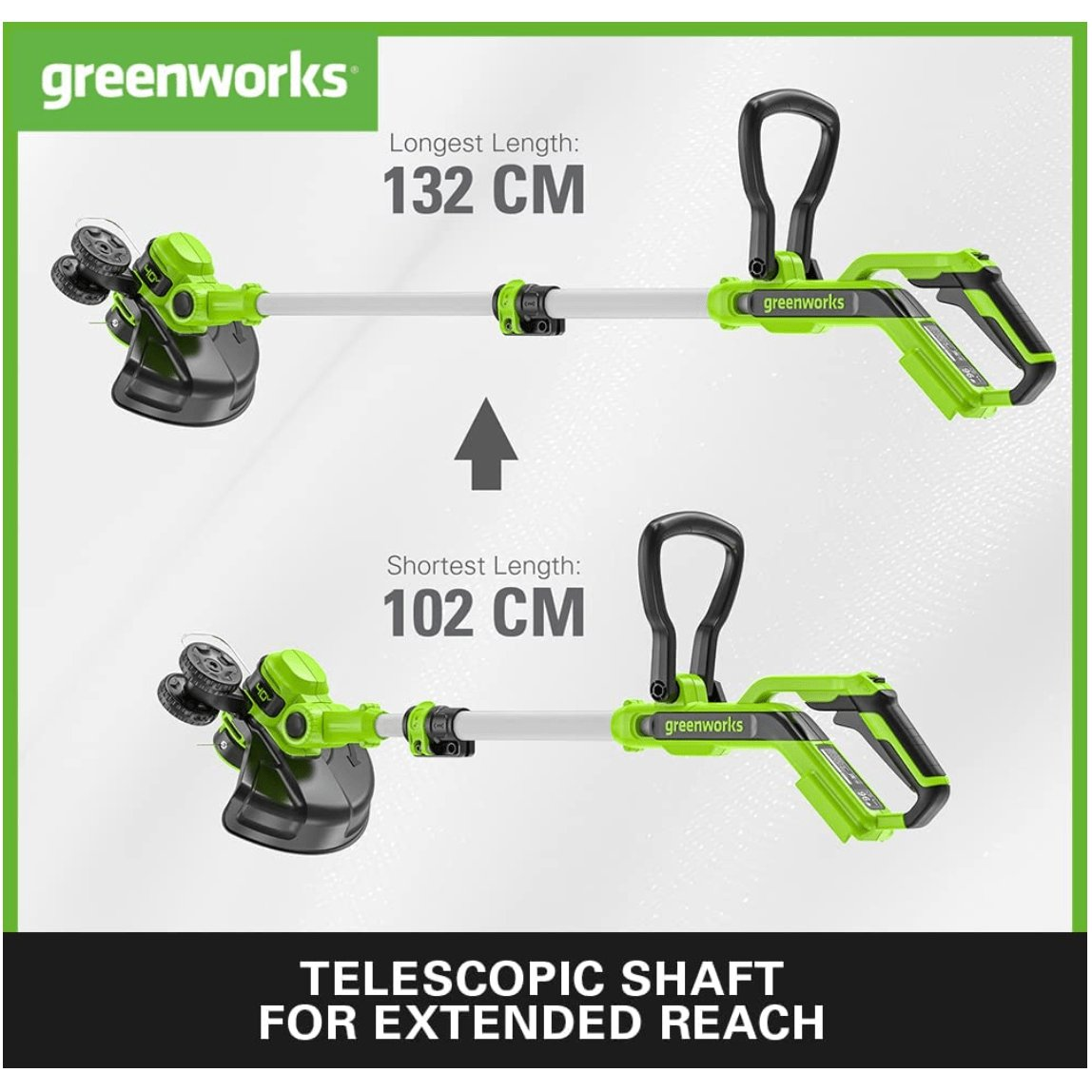 VEJAPJOVĖ SAVAEIGĖ + STYGINĖ ŽOLIAPJOVĖ LT33 Greenworks gd40lm46spk4+g40lt33, 46cm, 40V, 1X4Ah 11 VEJAPJOVĖ SAVAEIGĖ + STYGINĖ ŽOLIAPJOVĖ LT33 Greenworks gd40lm46spk4+g40lt33, 46cm, 40V, 1X4Ah 11