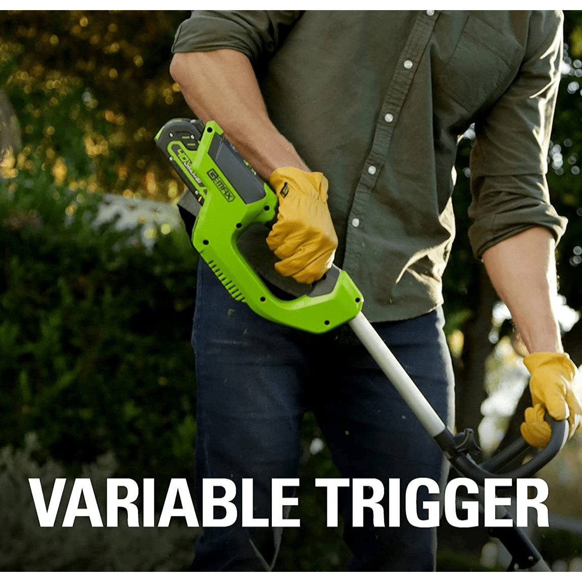 VEJAPJOVĖ SAVAEIGĖ + STYGINĖ ŽOLIAPJOVĖ Greenworks gd40lm46spk4x+g40lt, 46cm, 40V, 2X4Ah 11 VEJAPJOVĖ SAVAEIGĖ + STYGINĖ ŽOLIAPJOVĖ Greenworks gd40lm46spk4x+g40lt, 46cm, 40V, 2X4Ah 11