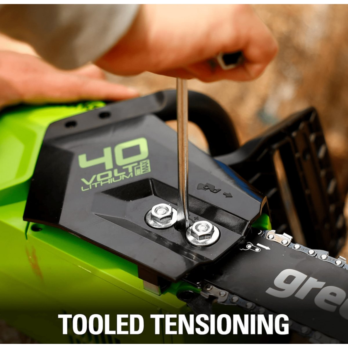 VEJAPJOVĖ SAVAEIGĖ + GRANDININIS PJŪKLAS Greenworks gd40lm46spk4+gd40cs15Ik4, 46cm, 40V, 2X4Ah 8