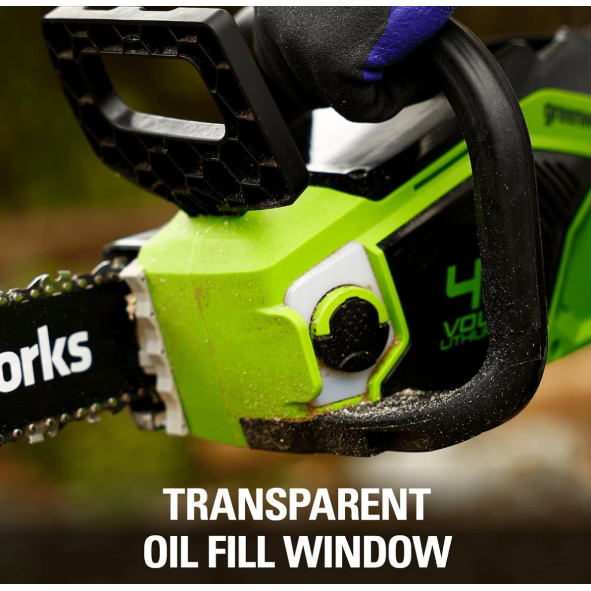 VEJAPJOVĖ SAVAEIGĖ + GRANDININIS PJŪKLAS Greenworks gd40lm46spk4+gd40cs15Ik4, 46cm, 40V, 2X4Ah 9