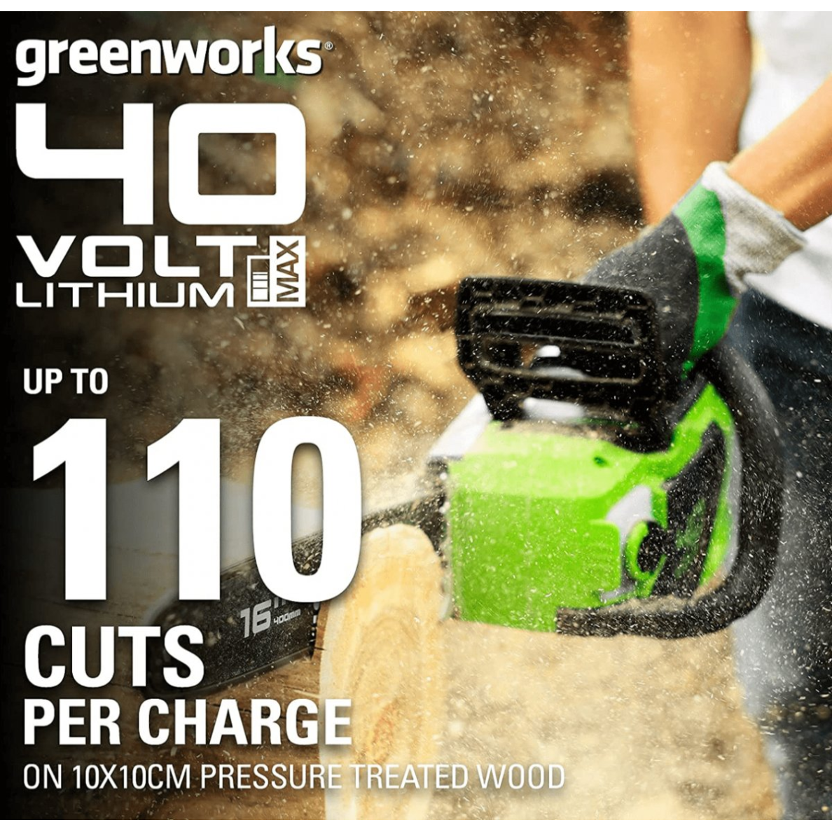 VEJAPJOVĖ SAVAEIGĖ + PŪSTUVAS+GRANDINIS PJŪKLAS Greenworks gd40lm46spk4+gd40bvIIk4+gd40cs18k4, 46cm, 40V, 3X4Ah 22