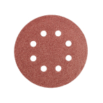 Velcro švitrinis popierius 125 mm, K60, 5 vnt., 8 skylučių Velcro švitrinis popierius 125 mm, K60, 5 vnt., 8 skylučių