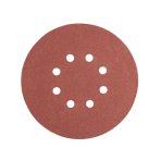 Velcro švitrinis popierius 150 mm, K150, 5 vnt., 8 skylučių Velcro švitrinis popierius 150 mm, K150, 5 vnt., 8 skylučių
