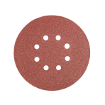 Velcro švitrinis popierius 150 mm, K80, 5 vnt., 8 skylučių Velcro švitrinis popierius 150 mm, K80, 5 vnt., 8 skylučių