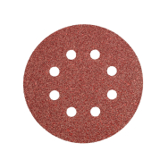 Velcro švitrinis popierius 125 mm, K40, 5 vnt., 8 skylučių