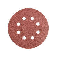 Velcro švitrinis popierius 125 mm, K60, 5 vnt., 8 skylučių